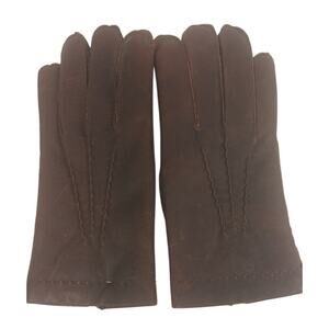 VTG Don Loper Brown Fur Lined Men's Leather Driving Gloves Size Medium Old Money